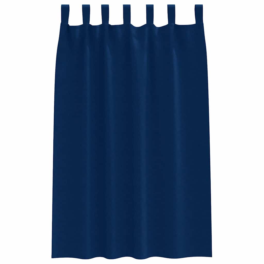 Verdunkelungs-Vorhänge mit Ringen 2 pcs Dunkelblau 175 x 140 cm