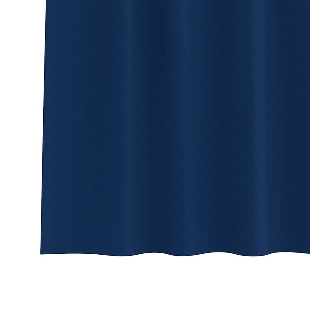 Blackout Curtains with Rings 2 pcs Dark Blue 245 x 140 cm