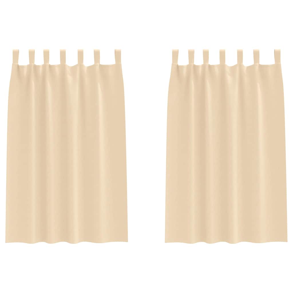 Verdunkelungs-Vorhänge mit Ringen 2 pcs Creme 175 x 140 cm