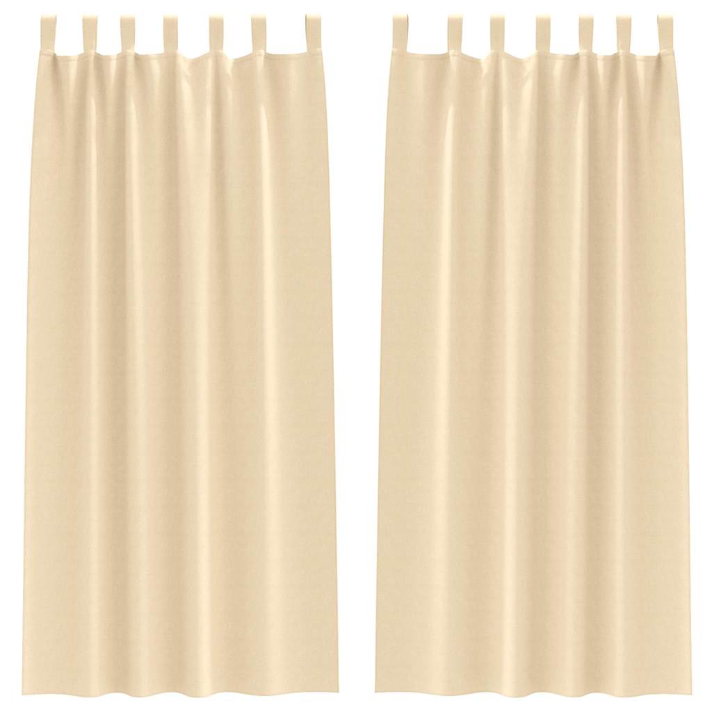 Rideaux occultants à œillets 2 pcs Crème 225 x 140 cm