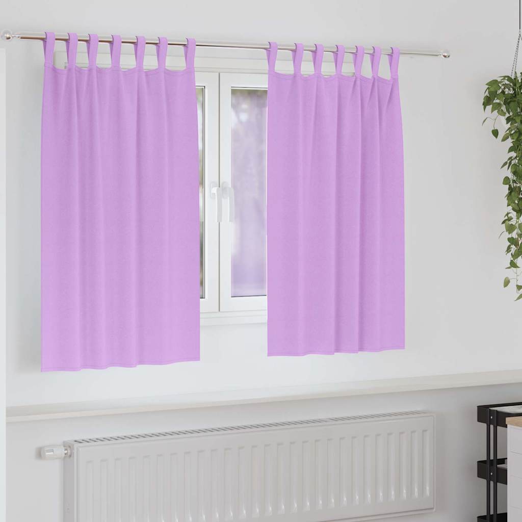 Rideaux occultants à œillets 2 pièces Violet 140 x 140 cm