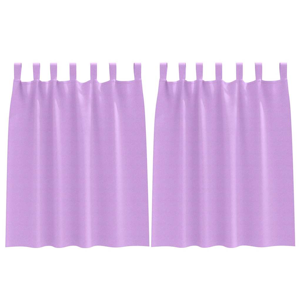 Rideaux occultants à œillets 2 pièces Violet 140 x 140 cm