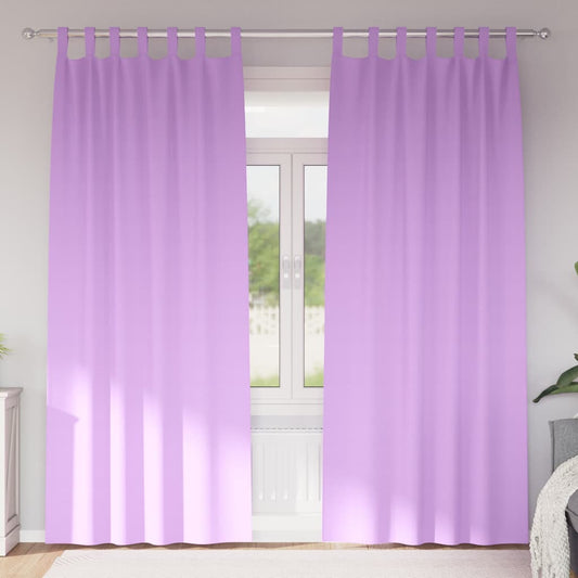 Verdunkelungs-Vorhänge mit Ringen 2 pcs Lila 225 x 140 cm