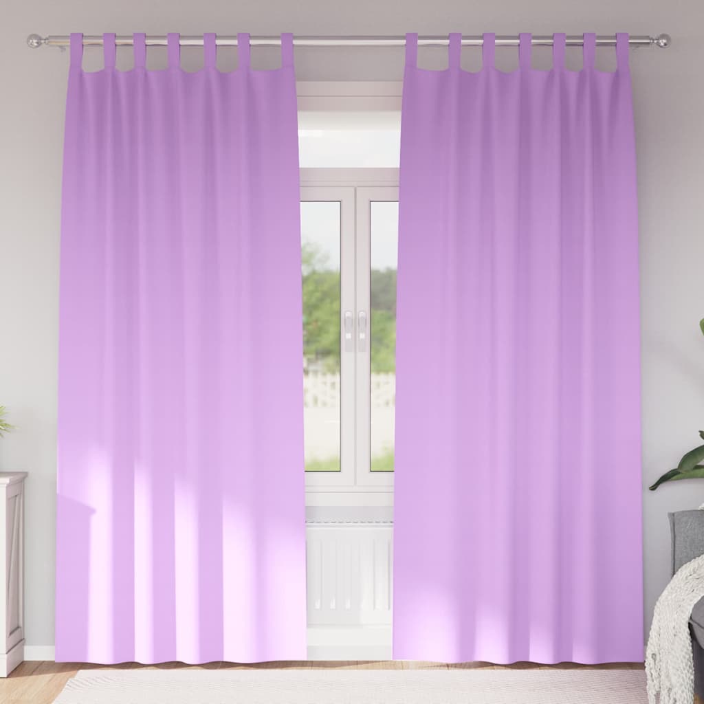 Blackout Curtains with Rings 2 pcs Purple 260 x 140 cm