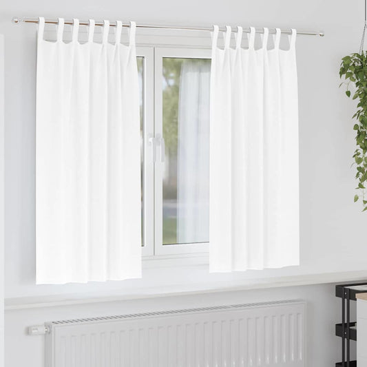 Verdunkelungs-Vorhänge mit Ringen 2 pcs Reinweiß 175 x 140 cm