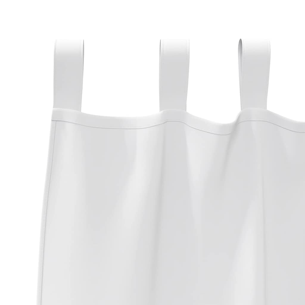 Rideaux occultants à anneaux 2 pcs Blanc pur 225 x 140 cm