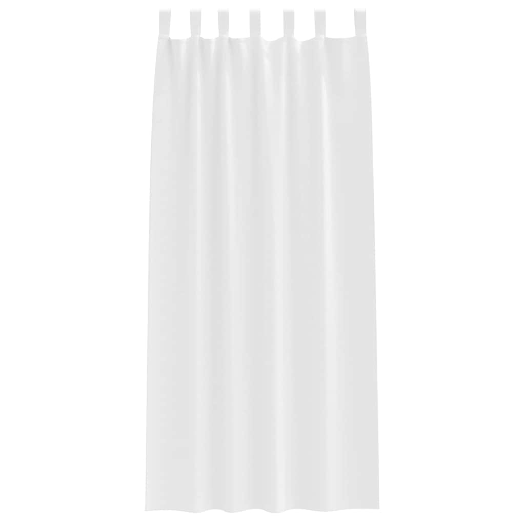 Rideaux occultants à anneaux 2 pcs Blanc pur 225 x 140 cm