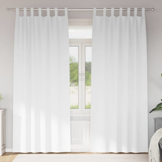 Verdunkelungs-Vorhänge mit Ringen 2 pcs Reinweiß 260 x 140 cm