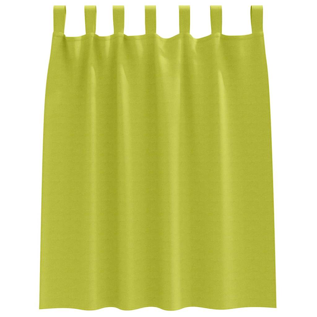 Rideaux occultants à anneaux 2 pcs Vert 140 x 140 cm