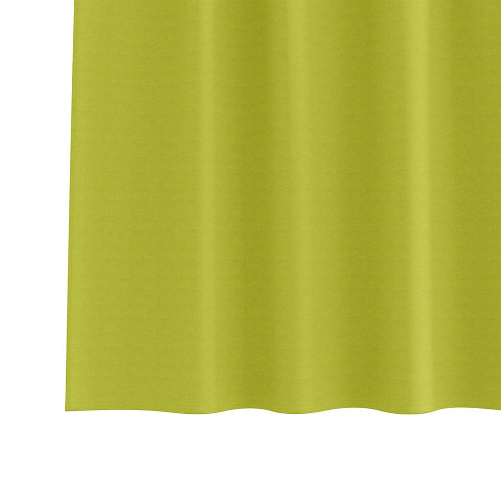 Rideaux occultants à anneaux 2 pcs Vert 175 x 140 cm