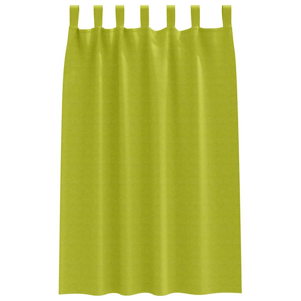 Rideaux occultants à anneaux 2 pcs Vert 175 x 140 cm