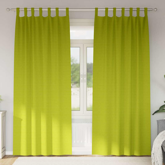Verdunkelungs-Vorhänge mit Ringen 2 pcs Grün 225 x 140 cm