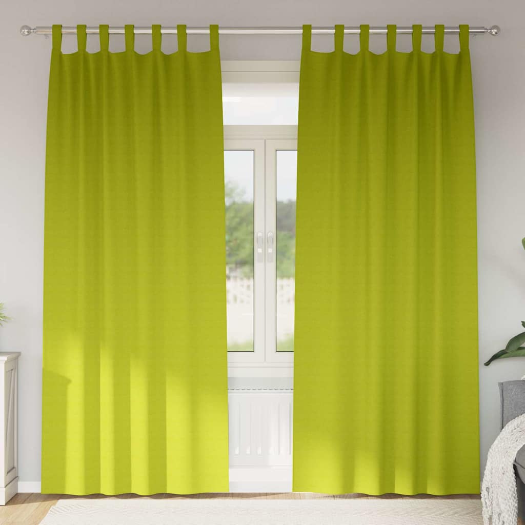 Verdunkelungs-Vorhänge mit Ringen 2 pcs Grün 260 x 140 cm