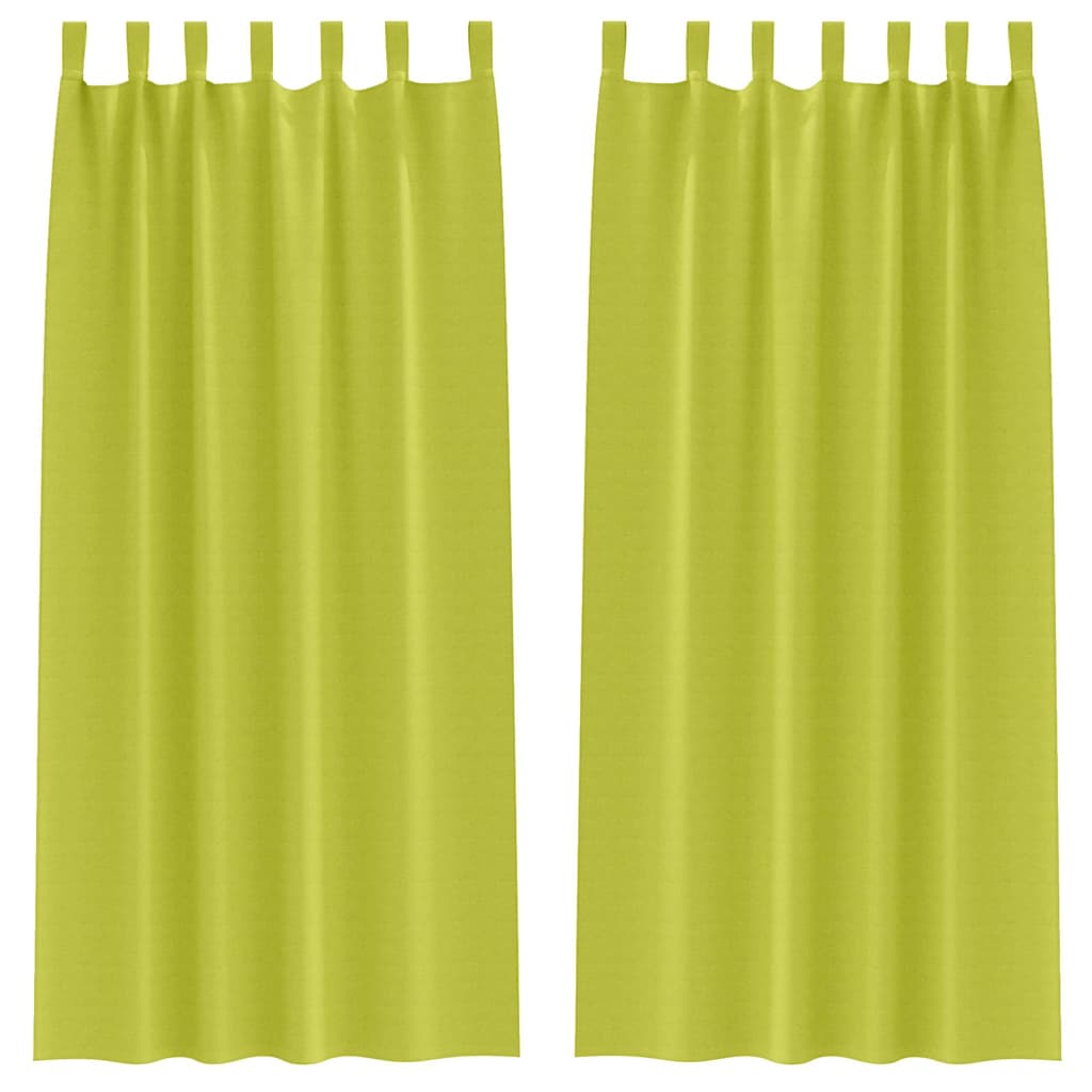 Verdunkelungs-Vorhänge mit Ringen 2 pcs Grün 260 x 140 cm