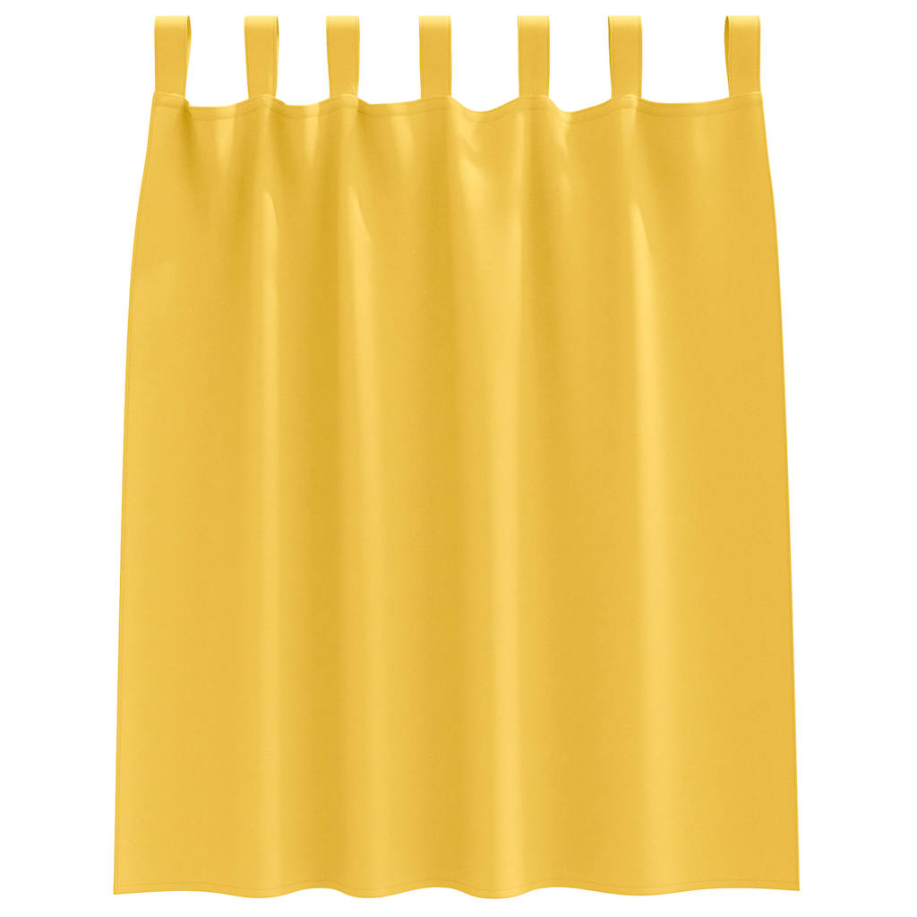 Rideaux occultants à œillets 2 pièces Jaune moutarde 140 x 140 cm