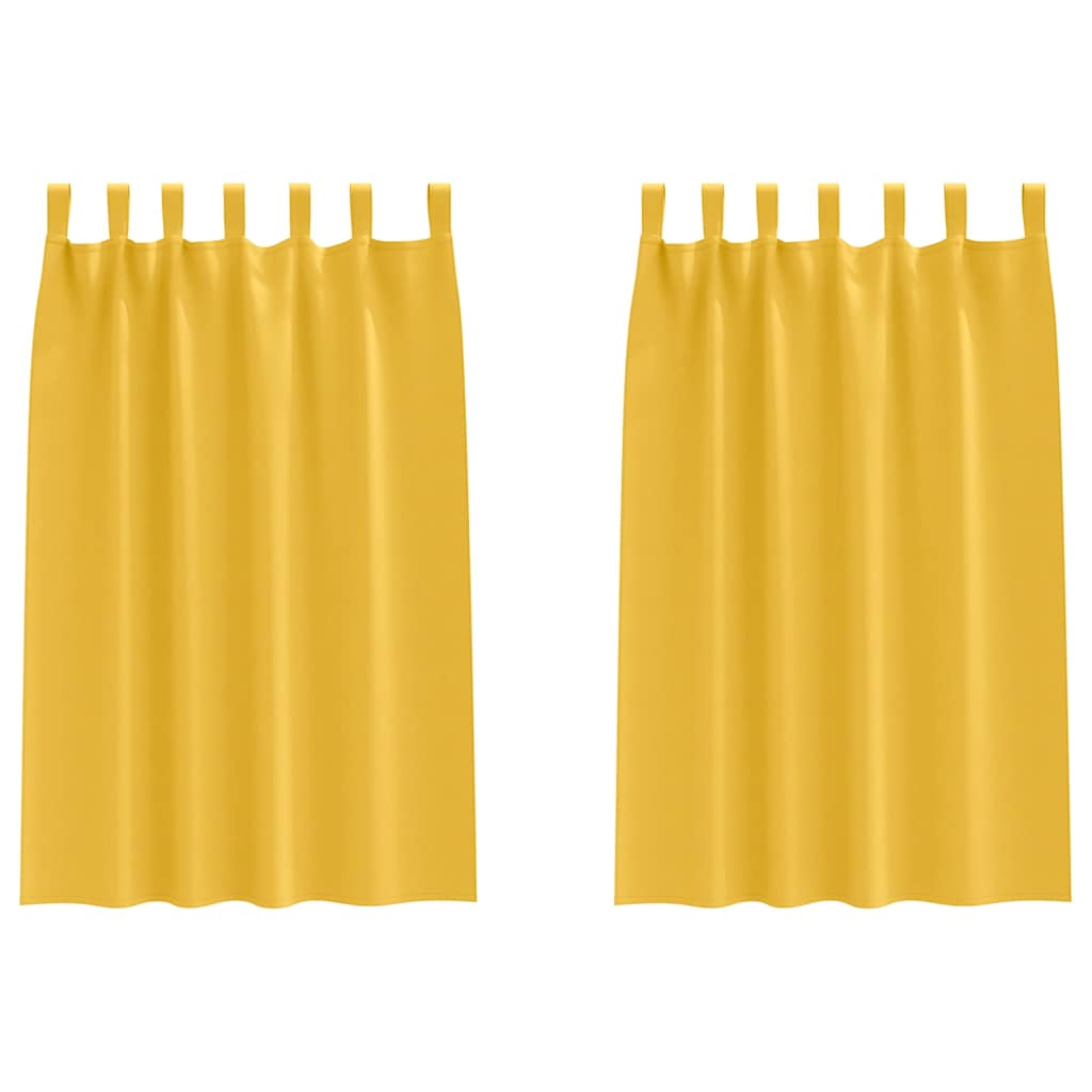 Rideaux occultants à œillets 2 pièces Jaune moutarde 175 x 140 cm