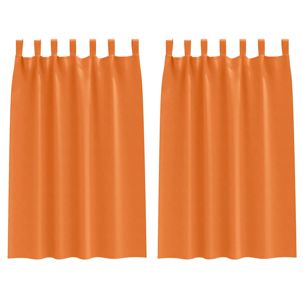 Verdunkelungs-Vorhänge mit Ringen 2 pcs Helles Orange