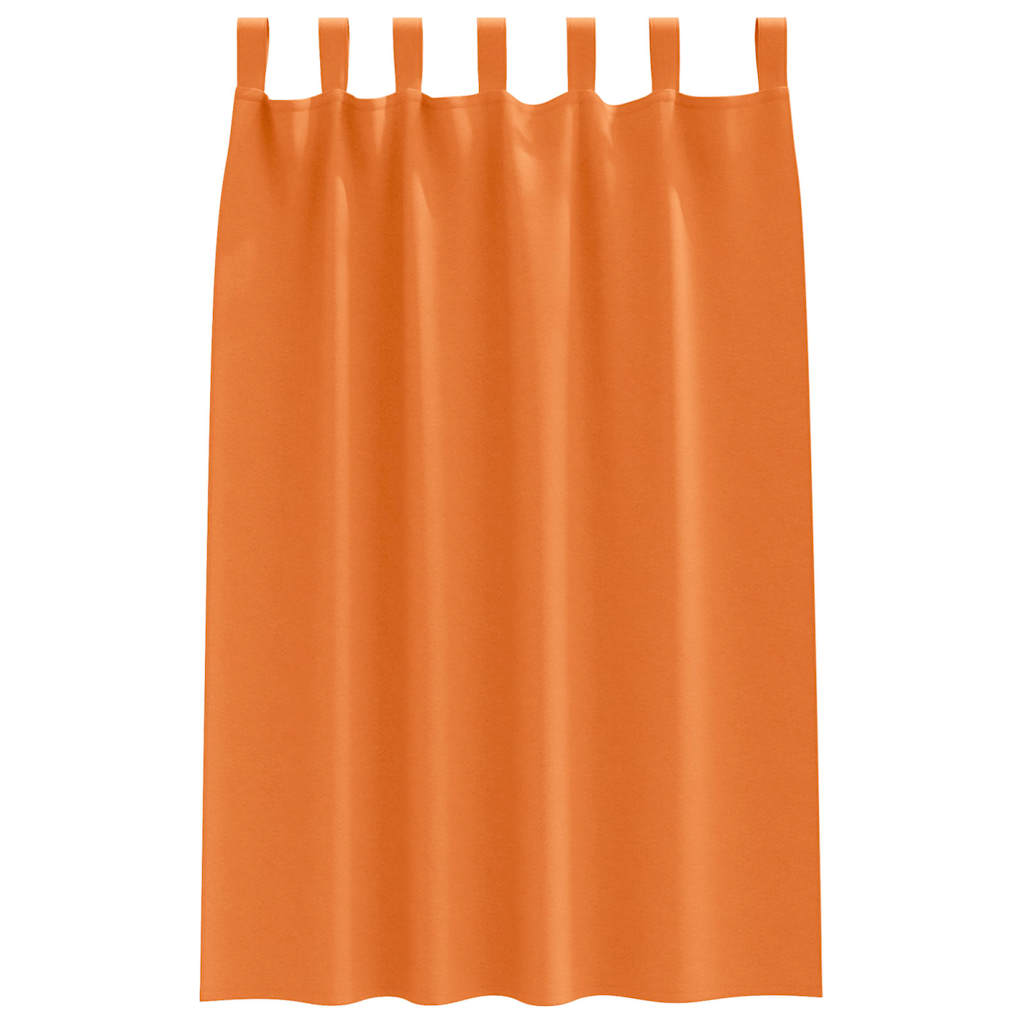Verdunkelungs-Vorhänge mit Ringen 2 pcs Helles Orange