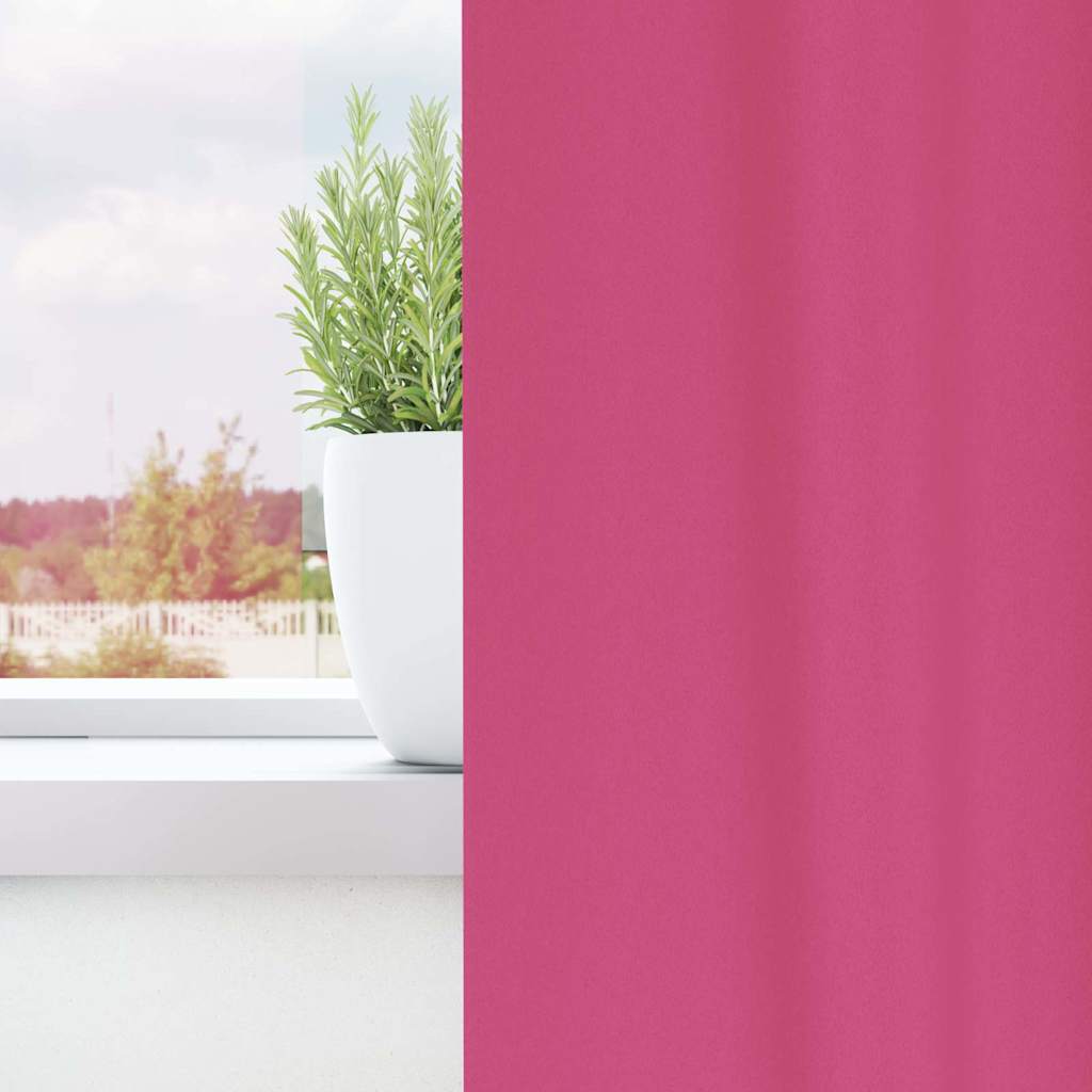 Blackout Curtains with Rings 2 pcs Light Pink