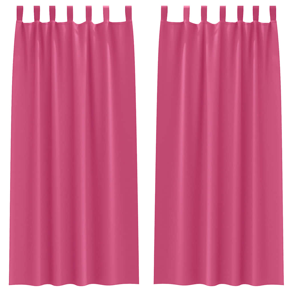 Blackout Curtains with Rings 2 pcs Light Pink