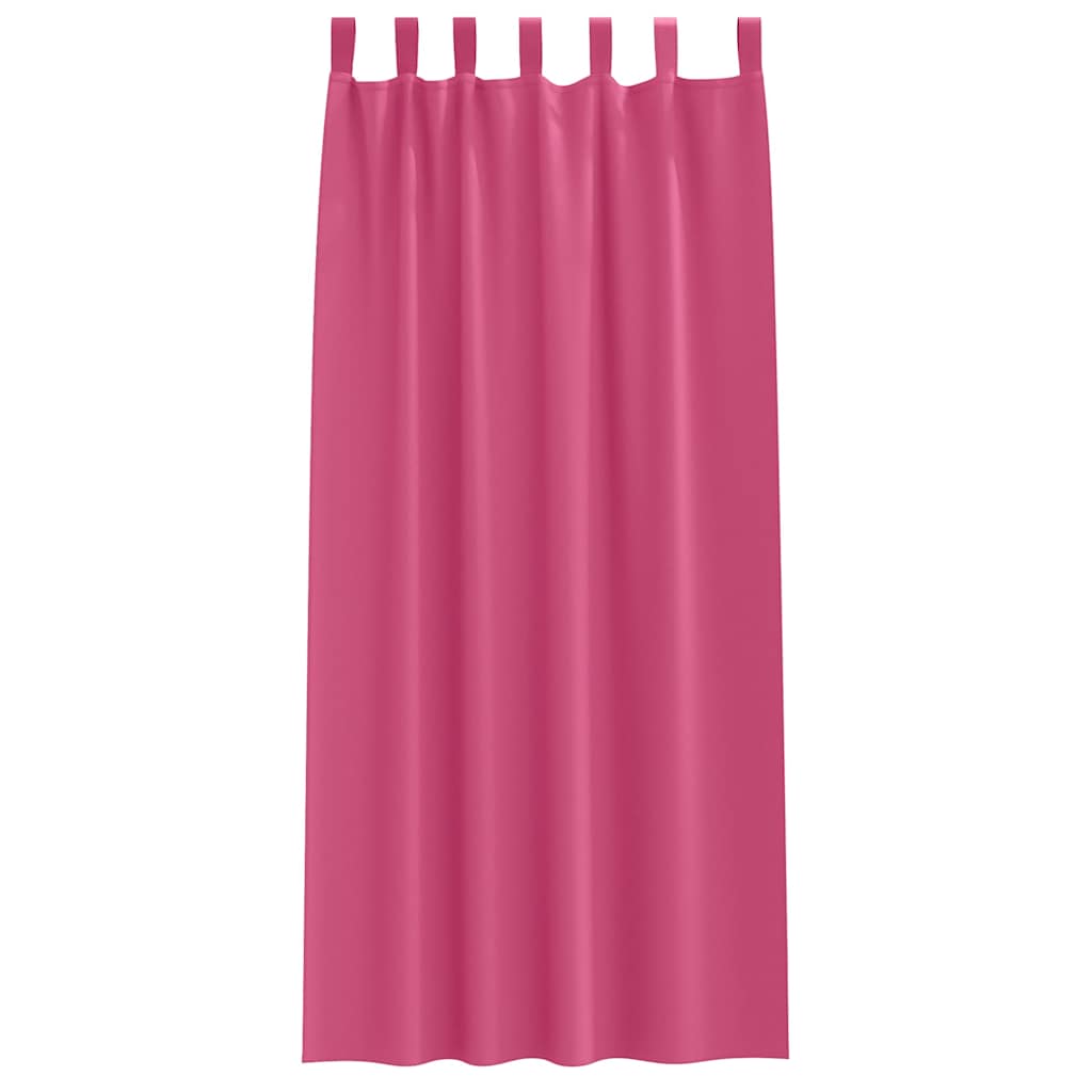 Blackout Curtains with Rings 2 pcs Light Pink