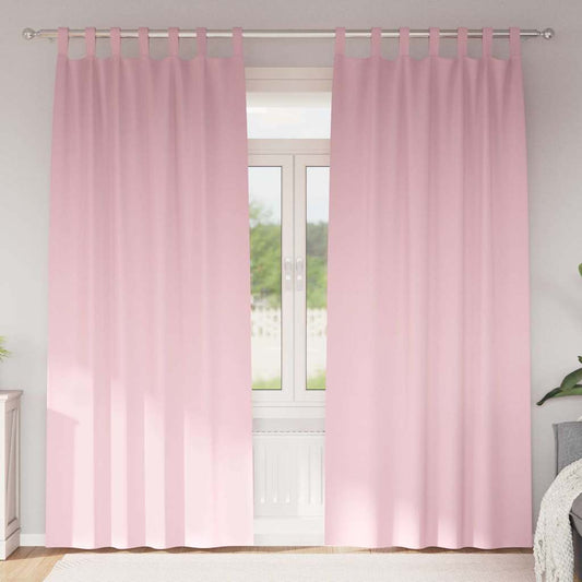Verdunkelungs-Vorhänge mit Ringen 2 pcs Babyrosa 245 x 140 cm