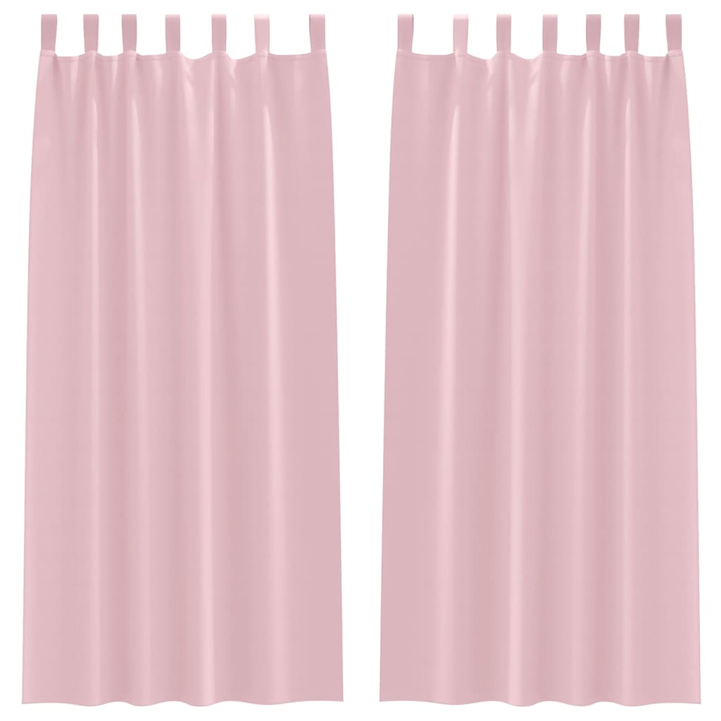 Rideaux occultants à œillets 2 pcs Rose Bébé 260 x 140 cm