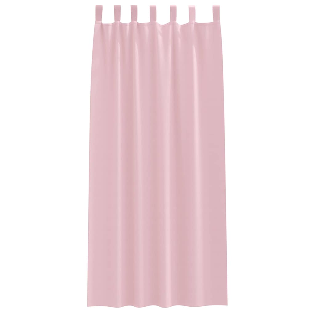 Rideaux occultants à œillets 2 pcs Rose Bébé 260 x 140 cm