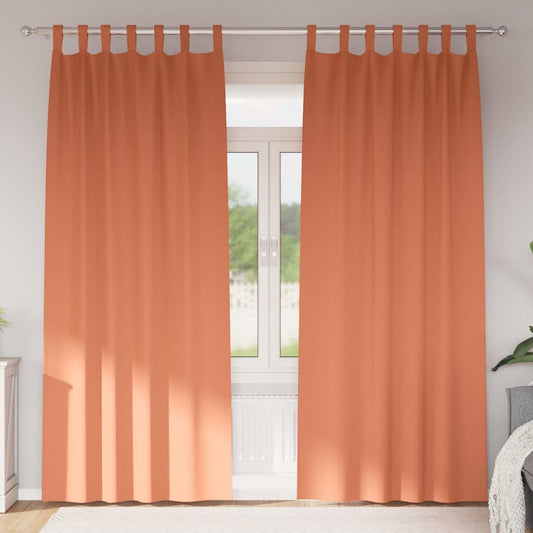 Verdunkelungs-Vorhänge mit Ringen 2 pcs Terrakotta 245 x 140 cm