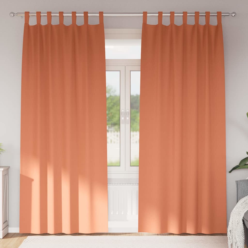 Verdunkelungs-Vorhänge mit Ringen 2 pcs Terrakotta 260 x 140 cm