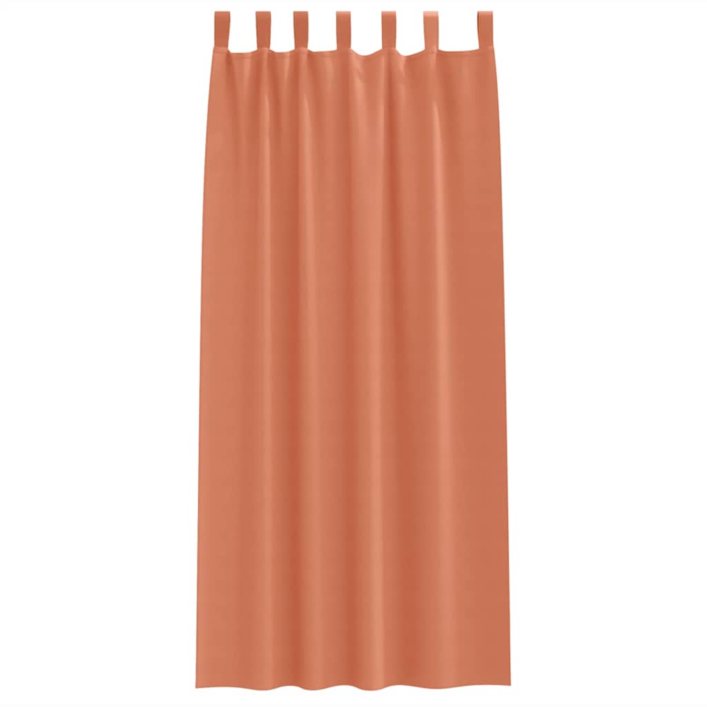 Verdunkelungs-Vorhänge mit Ringen 2 pcs Terrakotta 260 x 140 cm