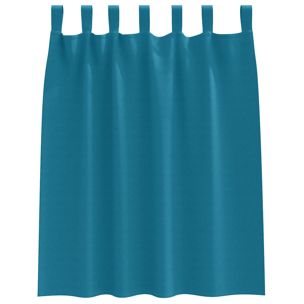 Verdunkelungs-Vorhänge mit Ringen 2 pcs Türkis 140 x 140 cm