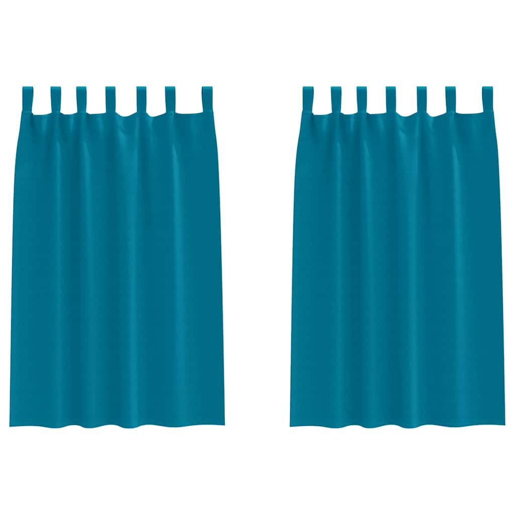 Verdunkelungs-Vorhänge mit Ringen 2 pcs Türkis 175 x 140 cm