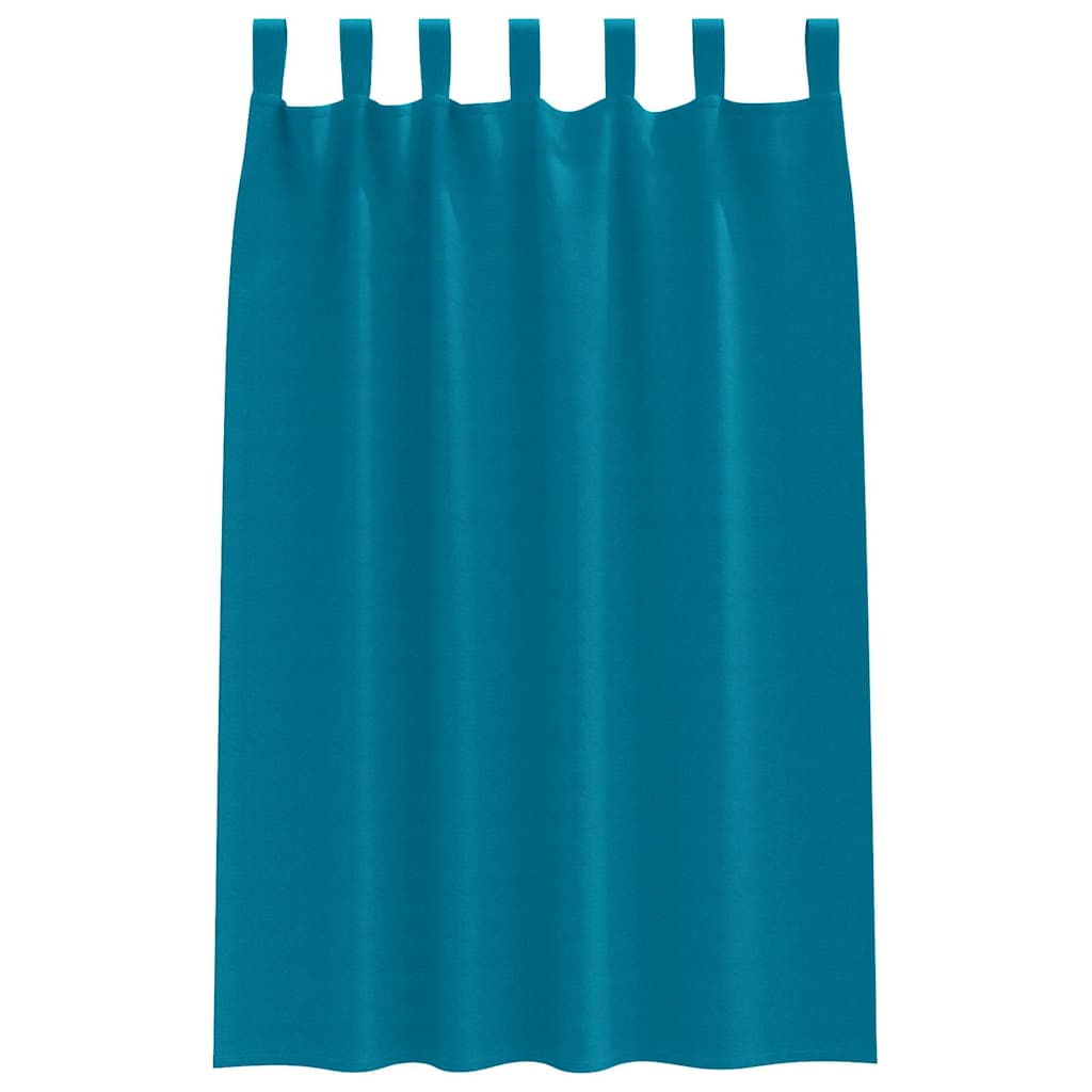 Verdunkelungs-Vorhänge mit Ringen 2 pcs Türkis 175 x 140 cm