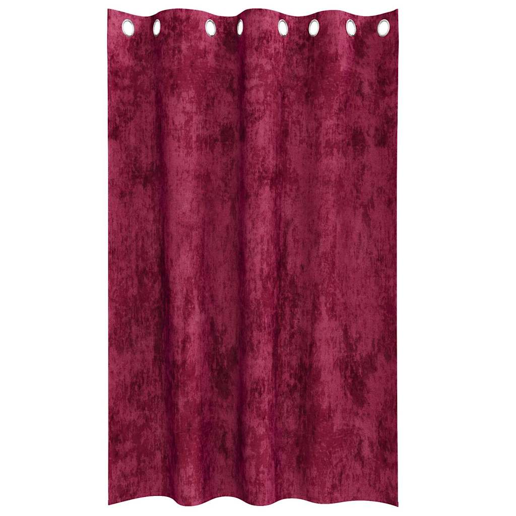 Samtvorhänge mit Vorhängen 2 pcs Weinrot 175 x 140 cm Samt
