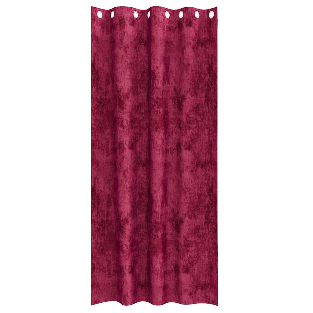 Samtvorhänge mit Vorhängen 2 pcs Weinrot 260 x 140 cm Samt