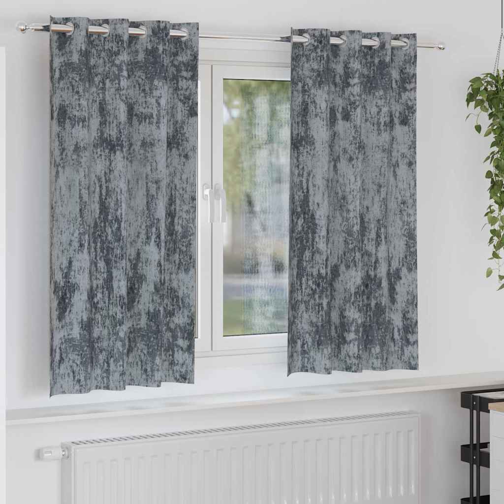 Velvet Curtains with Drapes 2 pcs Silver Grey 175 x 140 cm Velvet