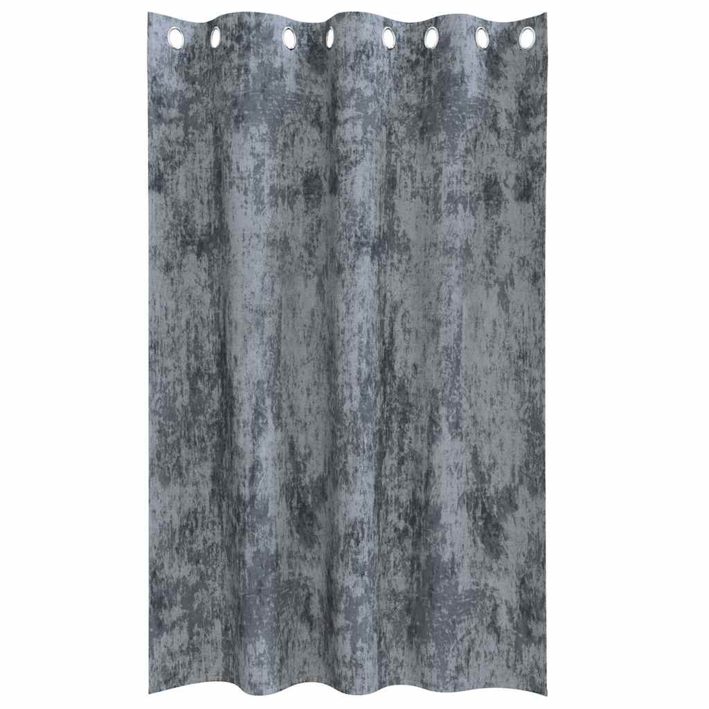 Velvet Curtains with Drapes 2 pcs Silver Grey 175 x 140 cm Velvet