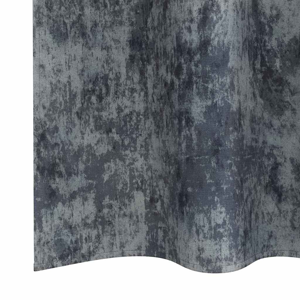 Samtvorhänge mit Vorhängen 2 pcs Silber Grau 225 x 140 cm Samt