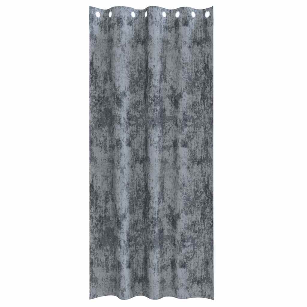 Samtvorhänge mit Vorhängen 2 pcs Silber Grau 225 x 140 cm Samt