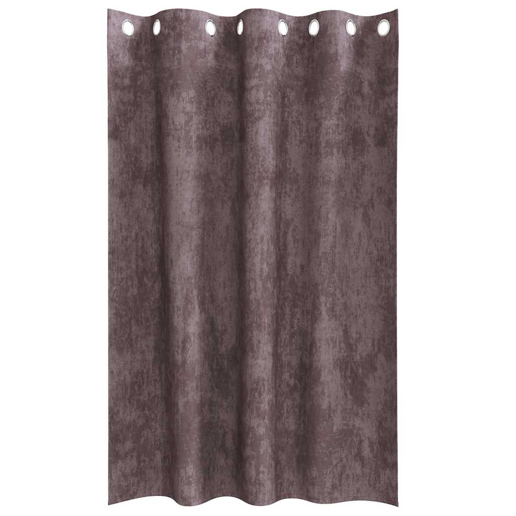 Rideaux en velours avec rideaux 2 pcs marron 175 x 140 cm Velours