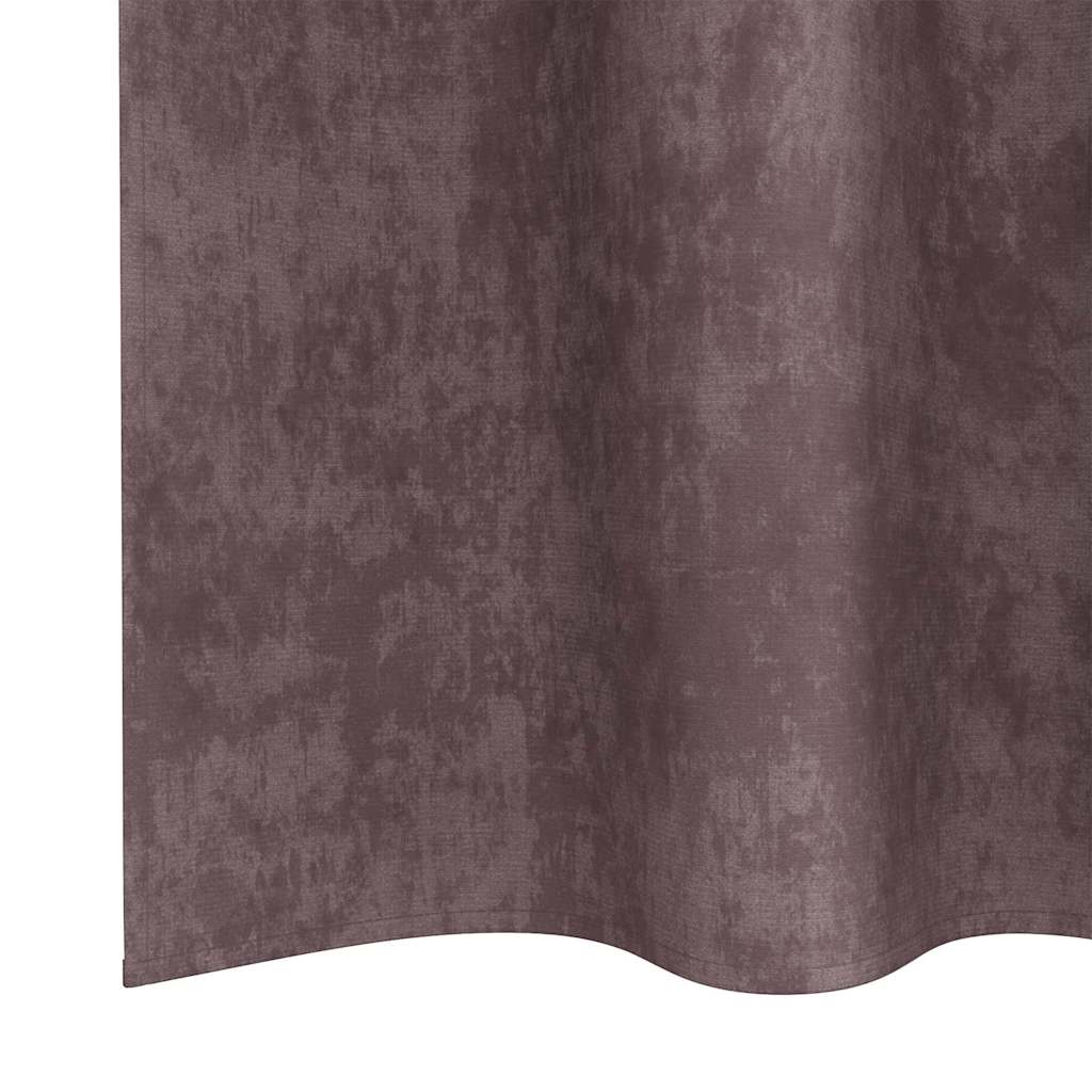 Rideaux en velours avec 2 pièces marron 260 x 140 cm velours
