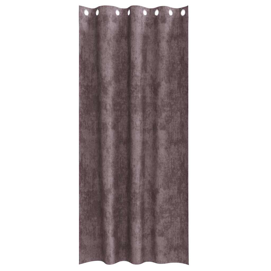 Rideaux en velours avec 2 pièces marron 260 x 140 cm velours