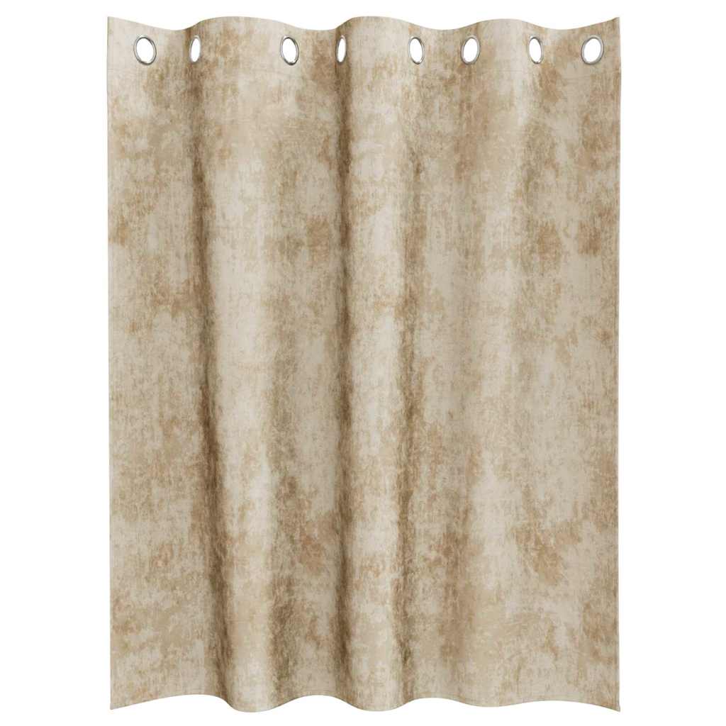 Samtvorhänge mit Vorhängen 2 pcs Creme 140 x 140 cm Samt