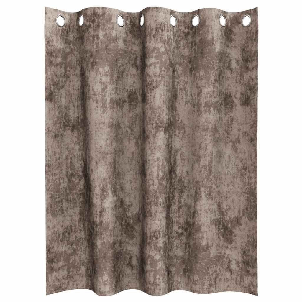 Samtvorhänge mit Vorhängen 2 pcs Cappuccino 140 x 140 cm Samt