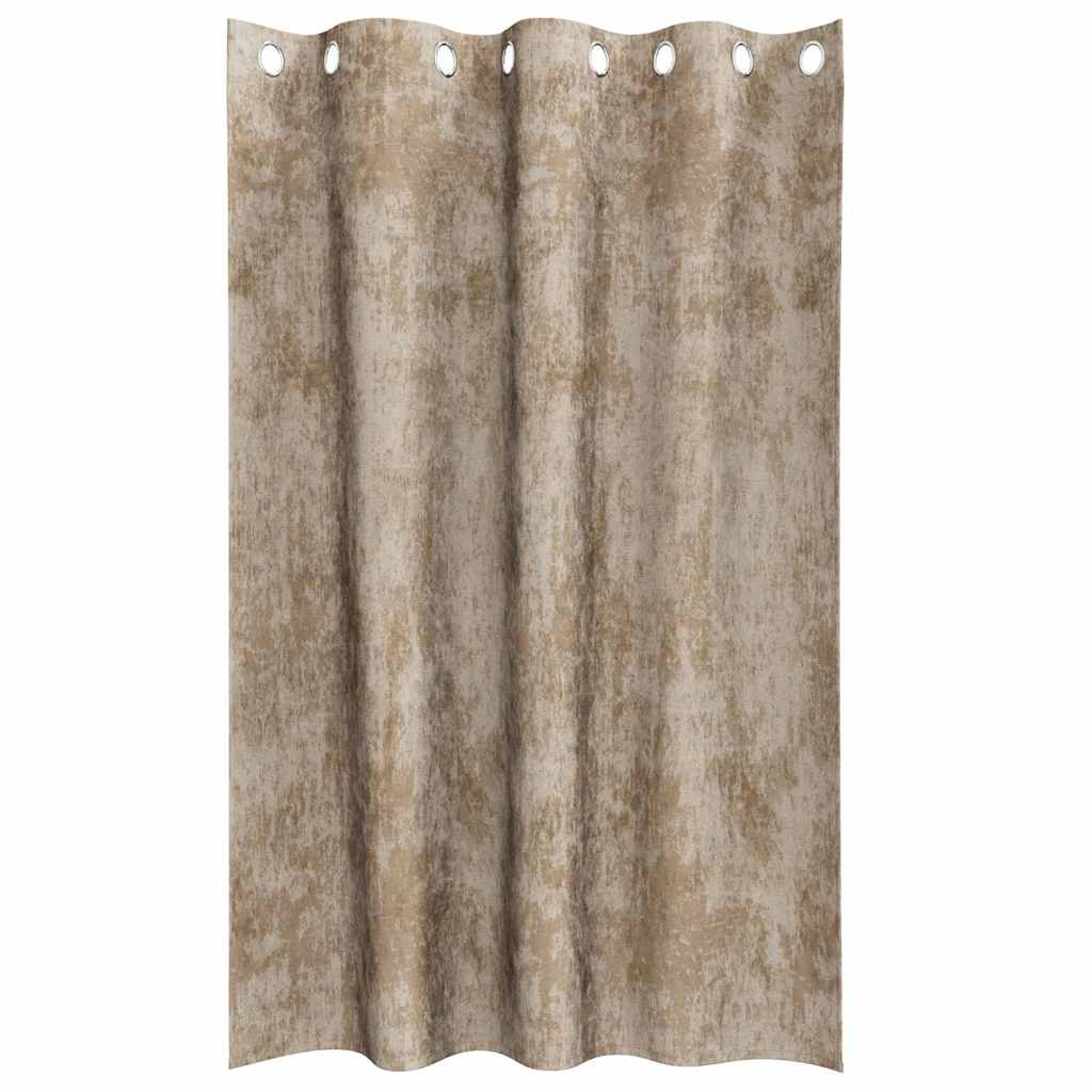 Samtvorhänge mit Vorhängen 2 pcs Champagner 175 x 140 cm Samt