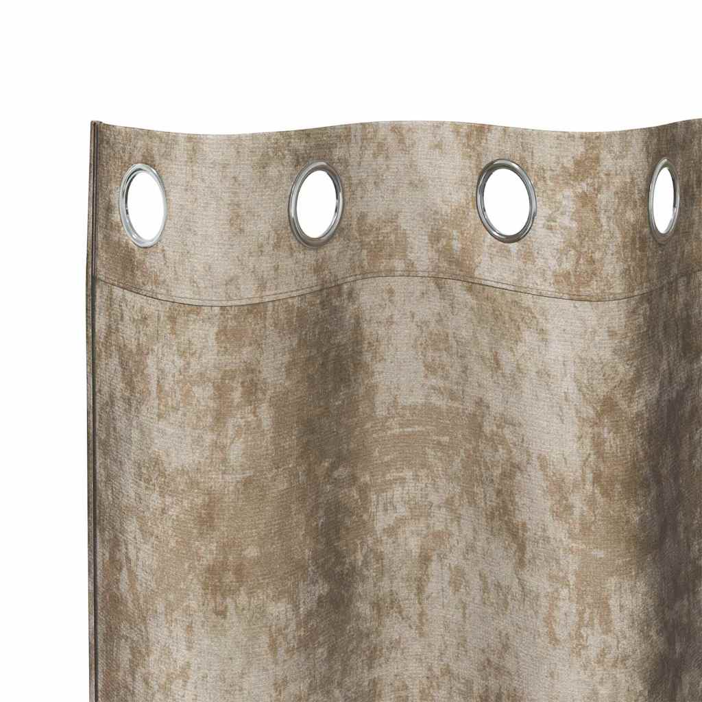 Rideaux en velours avec 2 rideaux champagne 225 x 140 cm velours
