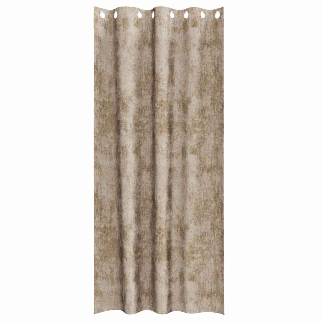 Rideaux en velours avec 2 rideaux champagne 225 x 140 cm velours