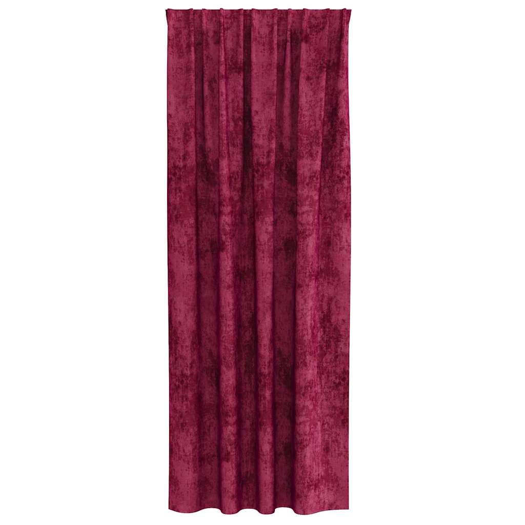 Samtvorhänge mit Vorhängen 2 pcs Weinrot 245 x 140 cm Samt