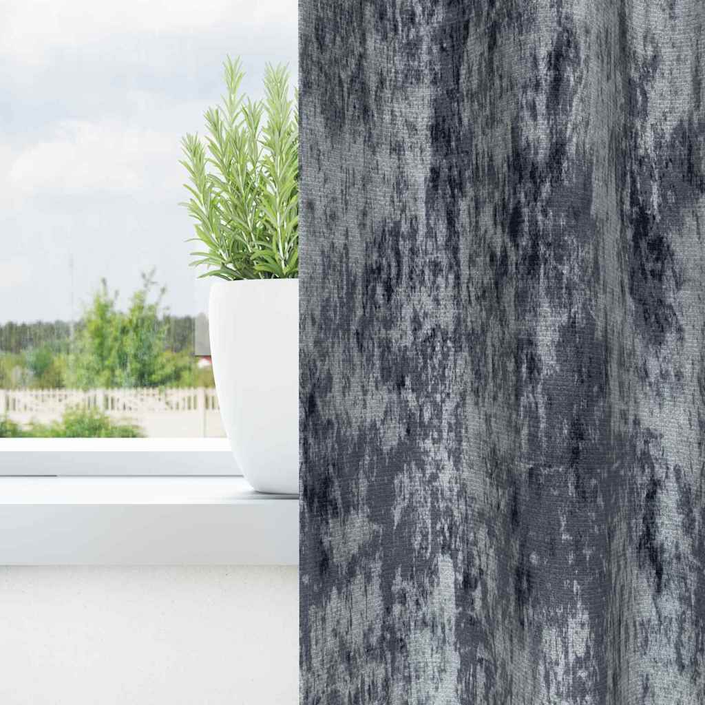 Rideaux en velours avec 2 rideaux gris argenté 140 x 140 cm Velours